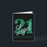 Tarjeta 21 y legal | Mellow Yellow Gold 21st Birthday<br><div class="desc">¡Tener 21 años y finalmente ser legal es un gran hito! Este tema de cumpleaños "21 y legal" inspirado en el grunge glam presenta un falso purpurina con un overlay de guiones para la manera perfecta de celebrar y conmemorar el evento. Para personalizaciones u otros colores, por favor visite JustFharryn...</div>