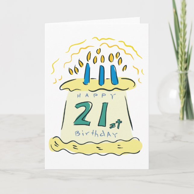 Tarjeta ¡21ro cumpleaños feliz! (Anverso)