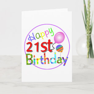 Tarjeta 21ros saludos del cumpleaños