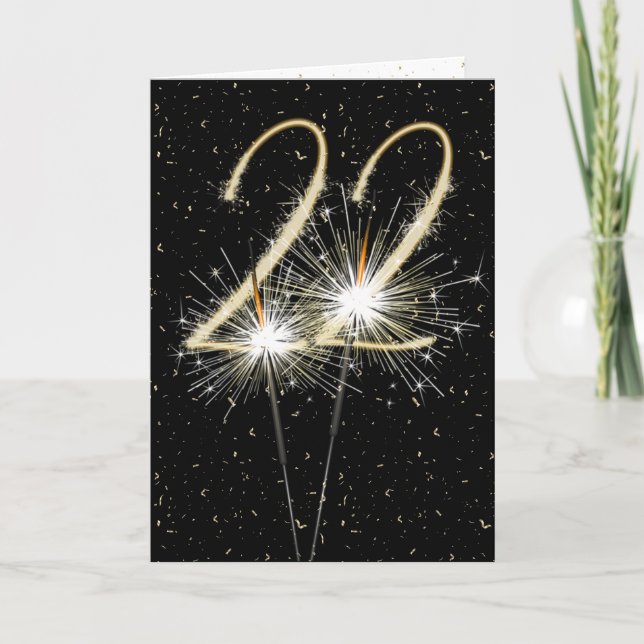 Tarjeta 22.º aniversario de bodas (Anverso)