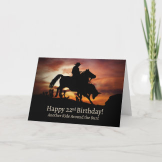 Tarjeta 22.º Cowboy Occidental