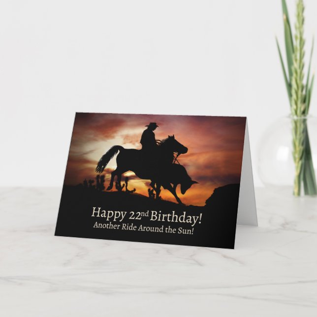 Tarjeta 22.º Cowboy Occidental (Anverso)