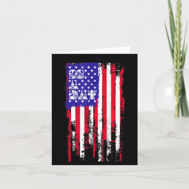 Tarjeta 22 A Day Is 22 Too Many Veteran Lives Help Veteran (Anverso)