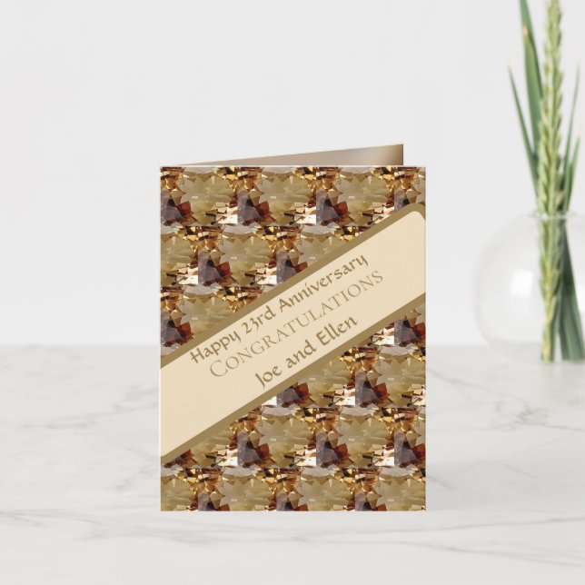 Tarjeta 23º Aniversario Boda, Topaz, (Anverso)