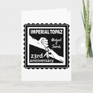 Tarjeta 23º aniversario de bodas Topacio Imperial
