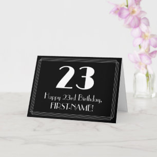 Tarjeta 23 Aniversario ~ Art Deco Inspirado Aspecto "23",