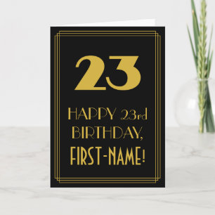 Tarjeta 23 Aniversario - Aspecto inspirado en el Art Deco