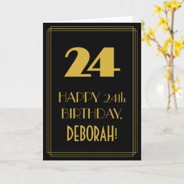 Tarjeta 24 Aniversario - Aspecto inspirado en el Art Deco 