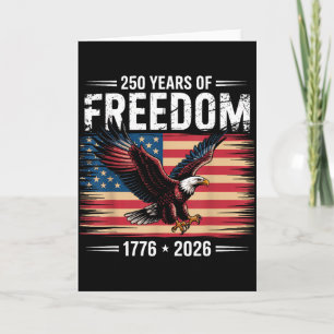 Tarjeta 250º Aniversario Americano 2026 Años De Libertad