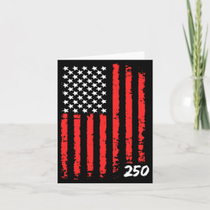 Tarjeta 250º Aniversario De América Bandera Negra Estadoun