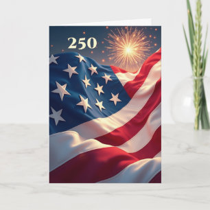 Tarjeta 250º Aniversario de la bandera de Estados Unidos y