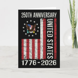 Tarjeta 250º Aniversario EE. UU. 250 Año América Patriótic