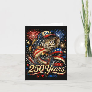 Tarjeta 250 américa 1776 2026 pesca de lubina bandera de e