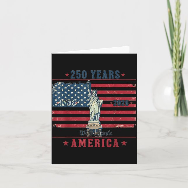 Tarjeta 250 aniversario de EE. UU. Americano 1776-2026 (Anverso)
