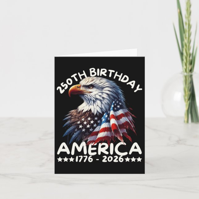 Tarjeta 250 Aniversario de Estados Unidos Bandera de Estad (Anverso)