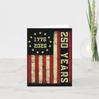 Tarjeta 250 Aniversario EE. UU. 250ª Bandera de EE. UU. Pa