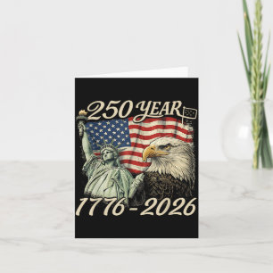 Tarjeta 250 Aniversario EE. UU. 250 Años Americano 4 de Ju