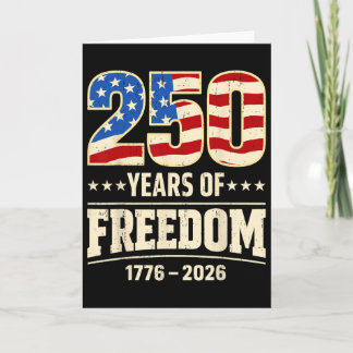Tarjeta 250 Aniversario EE. UU. 4 de julio Patriótico 250