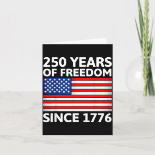 Tarjeta 250 Aniversario Estados Unidos Bandera Patriótica 