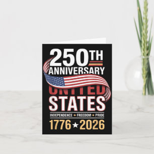 Tarjeta 250 Aniversario Usa 4 de julio Patriótico 250