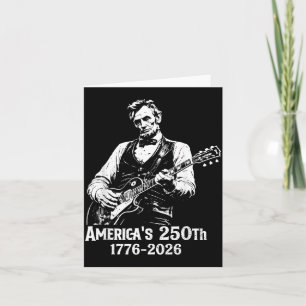 Tarjeta 250 Aniversario Usa Abe 16º Presidente Guitarra 25