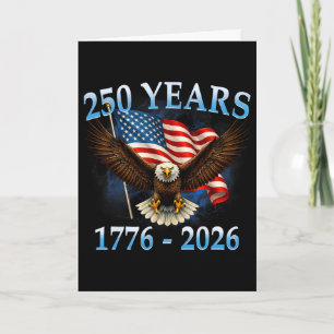 Tarjeta 250 Aniversario Usa Águila Patriótica 250º Día de