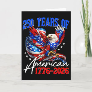 Tarjeta 250 Aniversario Usa Águila Patriótica 250 Años 4t