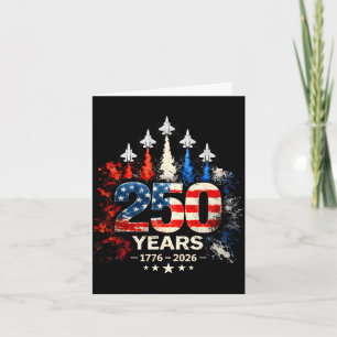Tarjeta 250 aniversario usa patriótico 250 años americano