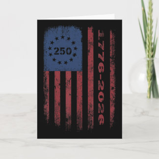 Tarjeta 250 Aniversario Usa Patriótico Hombres Mujeres 177