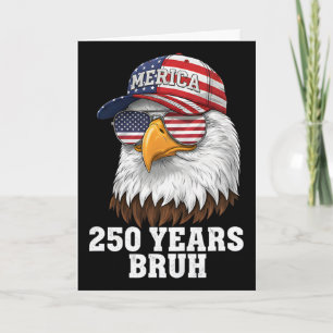 Tarjeta 250 años 1776-2026 250 cumpleaños águila América