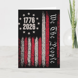 Tarjeta 250 Años 1776 2026 250 cumpleaños bandera Estados 