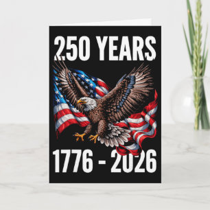 Tarjeta 250 años 1776-2026 Bandera del águila patriótica 2