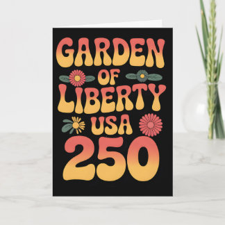 Tarjeta 250 años 1776-2026 Cumpleaños 250 Gardening _1 