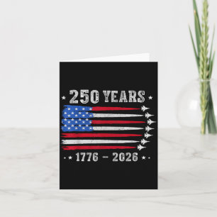 Tarjeta 250 años 1776 2026 Cumpleaños USA para hombres muj