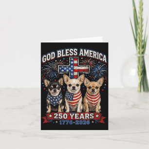 Tarjeta 250 Años Aamerica Chihuahua Patriótico Usa 4 De