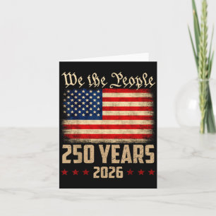 Tarjeta 250 años América 1776 2026 4 de julio 250