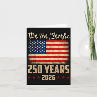Tarjeta 250 años América 1776 2026 4 de julio 250