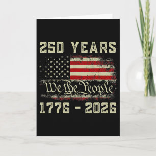 Tarjeta 250 Años América 1776-2026 We The People Bandera D