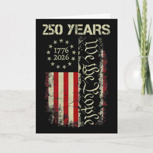 Tarjeta 250 Años América 1776 2026 We The People Bandera U