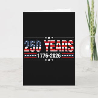 Tarjeta 250 años americano 1776 2026 250º EE. UU. hombres