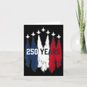 Tarjeta 250 años americano 1776-2026 250 cumpleaños de EE.