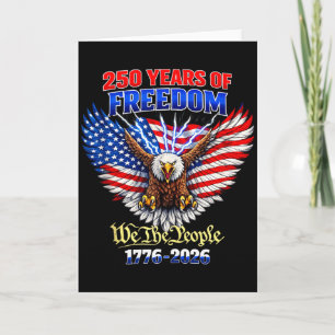 Tarjeta 250 Años Americano 1776 2026 250 Cumpleaños Usa 4t