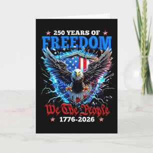Tarjeta 250 años americano 1776 2026 250 cumpleaños USA 4t