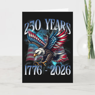 Tarjeta 250 años americano 1776 2026 250 cumpleaños Usa Pa