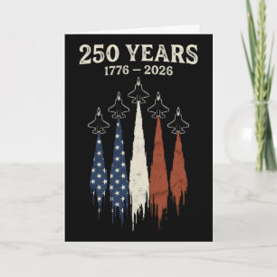 Tarjeta 250 años americano 1776 2026 cumpleaños 250 Estado