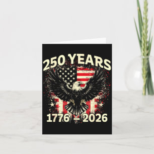 Tarjeta 250 Años Americano 1776 2026 Vintage Nosotros El P