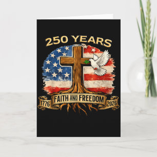 Tarjeta 250 años americano 250 aniversario EE. UU. bandera