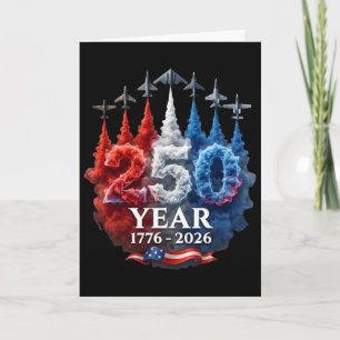 Tarjeta 250 años americano 250 cumpleaños USA patriótico 4