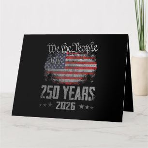 Tarjeta 250 años aniversario 250 de Estados Unidos patriót