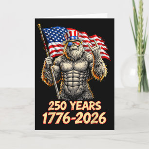 Tarjeta 250 Años Aniversario América 1776 2026 Bigfoot 4t